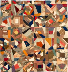 Victorian Patchwork Crazy Quilt, 19th C.