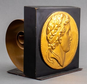 Augustus Caesar Brass Scroll Bookend