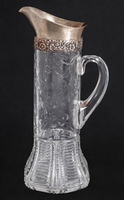 Tiffany & Co. Makers Silver and Cut Glass Pitcher