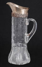 Tiffany & Co. Makers Silver and Cut Glass Pitcher (1 of 4)