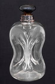 Edwardian Sterling Silver & Glass Dimple Decanter