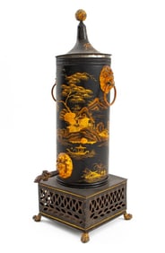 Chinoiserie Tole Peinte Hot Water Urn, 19th C.