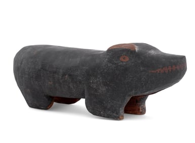 Brazilian Folk Art Painted Carved Wood Sculpture