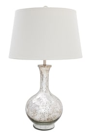 Contemporary Mercury Glass Vase Mounted as Lamp