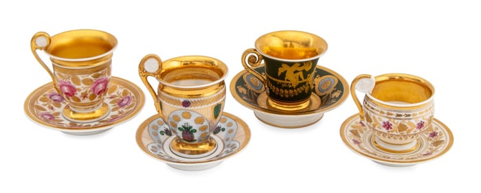 European Assembled Porcelain Tea Set for 4