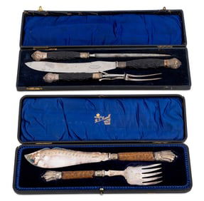 English Carving Flatware, 5 Pcs.