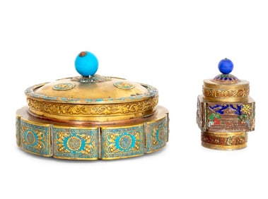 Chinese Enameled Mixed Metal Articles, 2