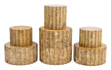 Neoclassical Style Trompe L'Oeil Wood Stands