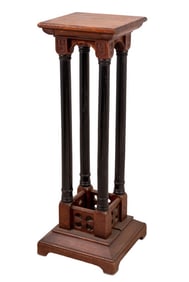 Gothic Style Oak Pedestal