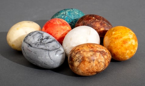 Spider Web Jasper, Etc. Polished Stone Eggs, 8