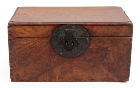 Chinese Elm Wood Document Box