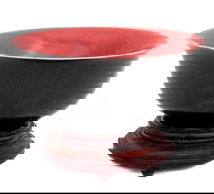 Chinese Black Ground Porcelain Tea Bowl (1 of 5)