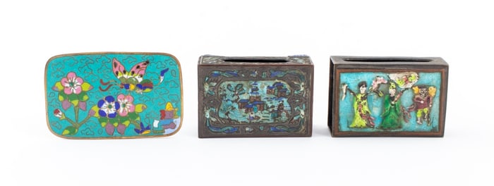 Chinese Cloisonne & Enamel Articles, 3 Pcs.