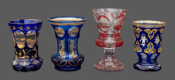 Bohemian Glass Vases, 4