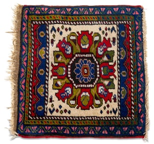 Persian Shiraz Square Rug, 2' x 2' 1"