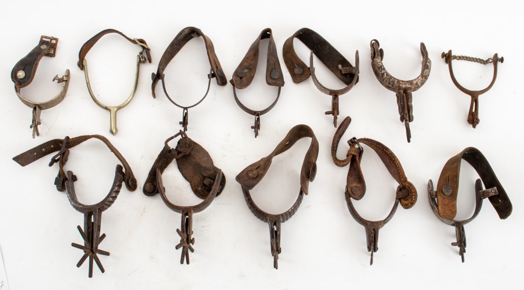 American Western Cast Iron Cowboy Boot Spurs, 13 (1 of 9)