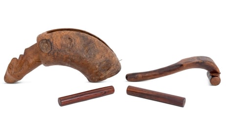 Folk Art Carved Wood Percussion Instruments, 4