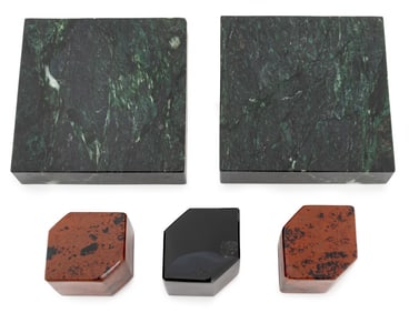 Carved Stone Desk Accessories, 5