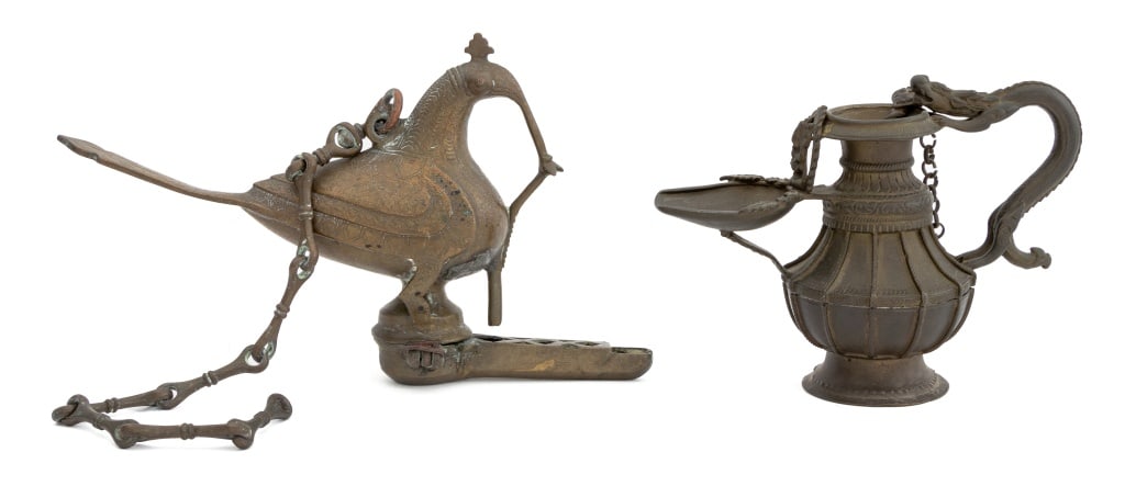 Nepal Sukunda and Indian Parrot Bronze Oil Lamp (1 of 5)
