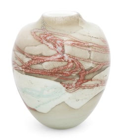 Robert DuGrenier "Woven Vessel" Art Glass Vase