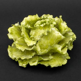 Vieuxtemps Glazed Porcelain Cabbage Sculpture