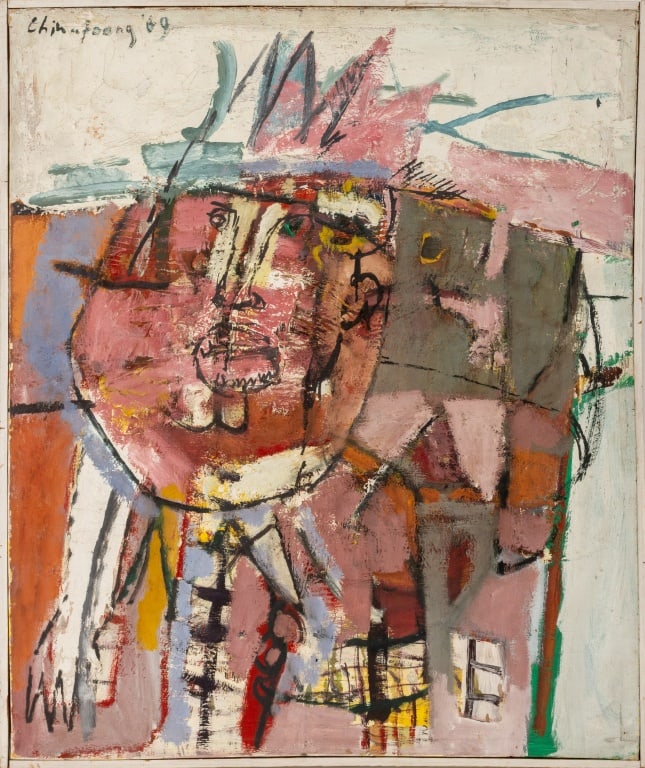 Jules Chin A. Foeng The King Oil on Canvas, 1969 (1 of 6)