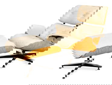 Eames Style Bentwood Lounge Chair and Ottoman (1 of 7)