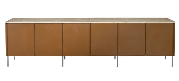 Large Mid-Century Modern Marble 6-Door Sideboard