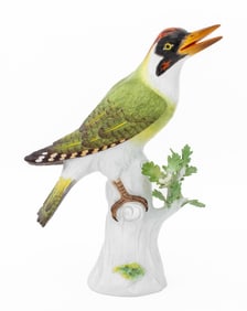 Meissen Porcelain Model of a Woodpecker