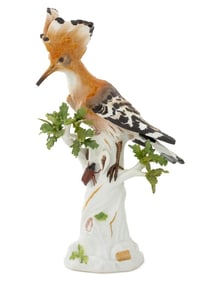 Meissen Porcelain Model of a Hoopoe, 19th C.