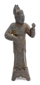 Chinese Daoist Official Bronze, 17th C.