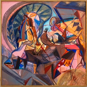 Eva Bouzard-Hui Abstract Composition Acrylic