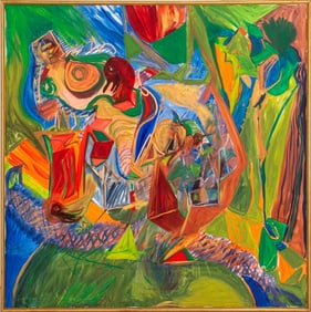 Eva Bouzard-Hui Abstract Composition Acrylic