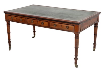 George III Mahogany Partner's Desk