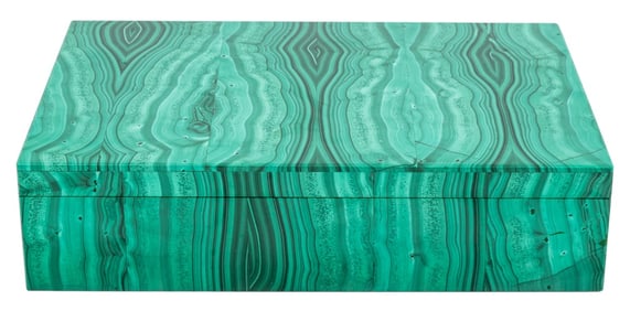 Italian Malachite Covered Table Box