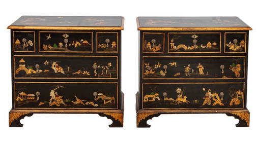 George III Style Chinoiserie Lacquered Dressers, 2 (1 of 13)