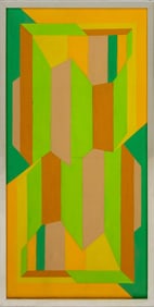 Kayo Lennar Geometric Abstraction Oil on Canvas