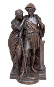 Eugene Aizelin "Daphnis & Chloe" Patinated Bronze (1 of 6)