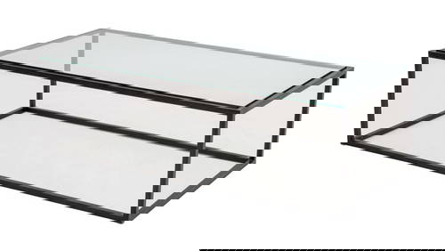 Christian Liaigre Style Glass & Brass Coffee Table (1 of 4)