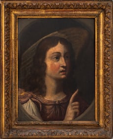 Continental School Portrait of Angel Oil, 18th C.