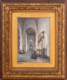 Johannes Bosboom Church Interior Watercolor, 1859