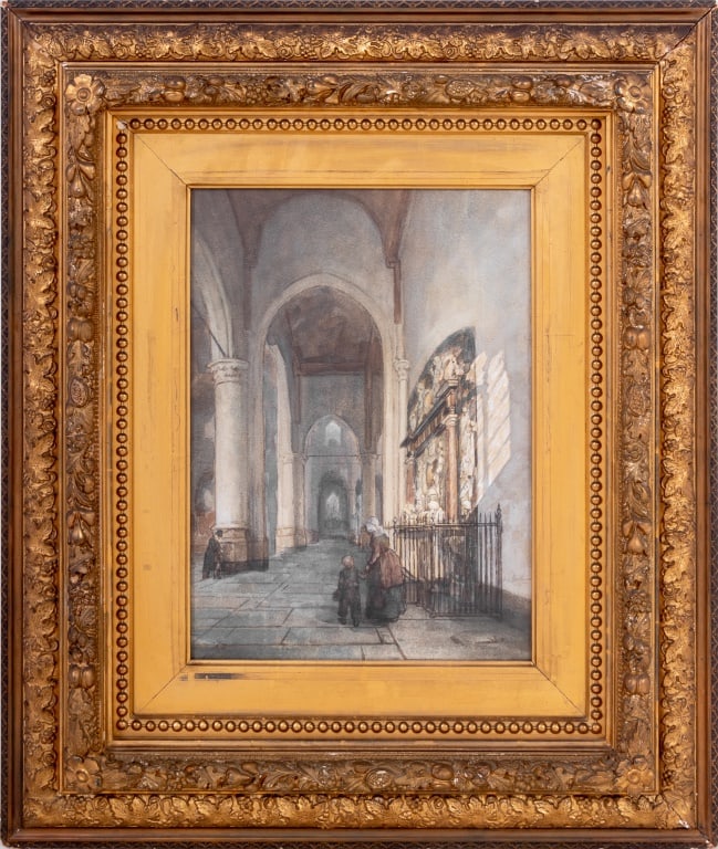 Johannes Bosboom Church Interior Watercolor, 1859 (1 of 6)