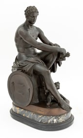 Italian Ludovisi Ares Patinated Bronze Sculpture