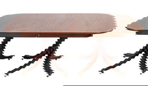 George III Style Mahogany Pedestal Dining Table (1 of 11)