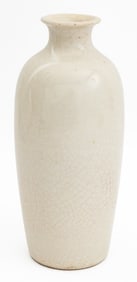 Chinese White Crackle Glazed Porcelain Vase