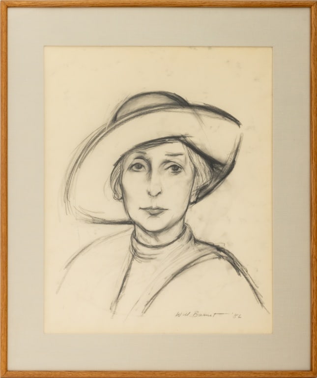 Will Barnet Portrait of Anne Sager Charcoal, 1982 (1 of 5)