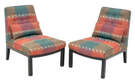 Edward Wormley for Dunbar Slipper Chairs, Pair (1 of 6)