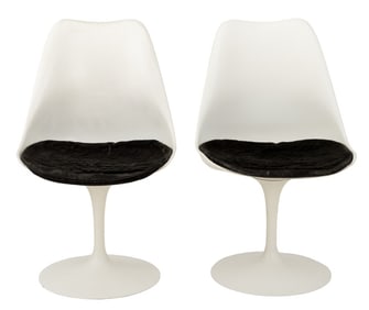 Eero Saarinen x Knoll "Tulip" Dining Chairs, Pair