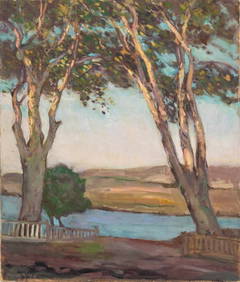 American School Landscape Oil on Canvas, 1928 (1 of 11)