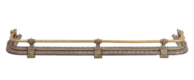 Victorian Gilt Brass Fire Fender, ca. 1880